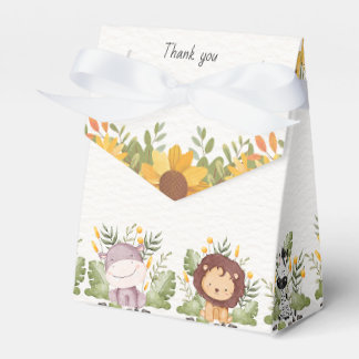 Cute wild animal in jungle birthday party  favour box