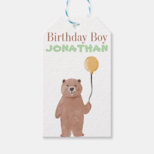 Cute Wild Animals Birthday Gift Tags