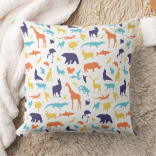 Cute Wild Animals Pattern Cushion