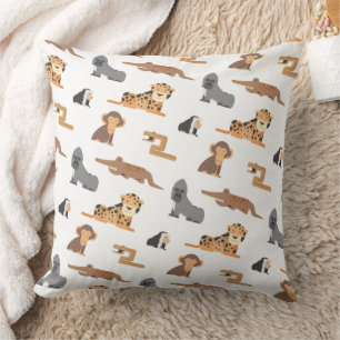 Cute Wild Animals Pattern Cushion