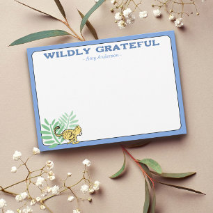 Cute Wild Baby Cheetah Cub Baby Shower Thank You Card