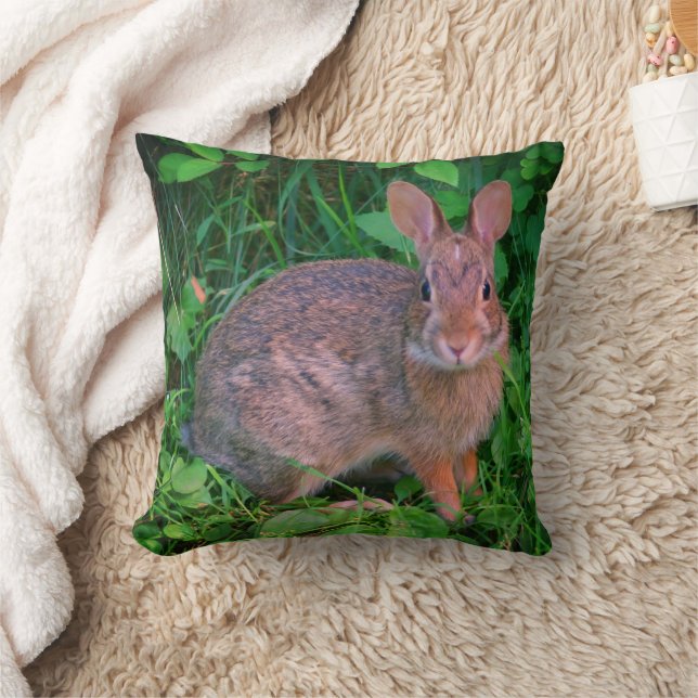 Cute Wild Brown Rabbit Wildlife  Cushion (Blanket)