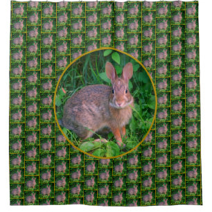 Cute Wild Brown Rabbit Wildlife Shower Curtain