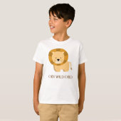 Cute Wild Child Lion Illustration T-Shirt (Front Full)