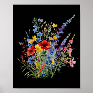 Cute wild flowers, Nature Lovers Poster