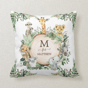 jungle cushions nursery