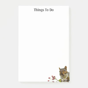 Cute Wild Squirrel Things To Do Post-it Notes