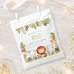 Cute Wild Tropical Safari Animals Baby Shower Favour Bags