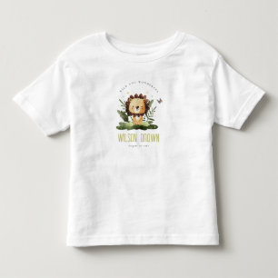 Cute Wild Wonderful Jungle Animal Lion Birthday Toddler T-Shirt