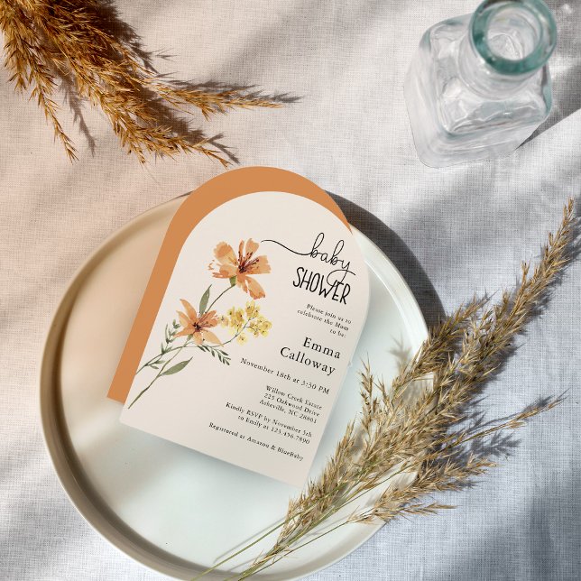 Cute Wildflower Baby Shower  Invitation (Creator Uploaded)