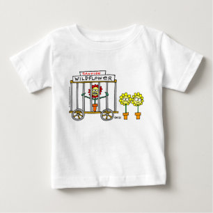 Cute Wildflower Cartoon Cranky Boisterous Funny Baby T-Shirt