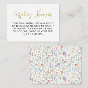 Cute Wildflower Pattern Enclosure Card