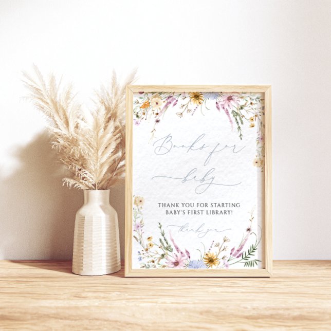 Cute Wildflowers Baby Shower Book for Baby Poster (Creator Uploaded)