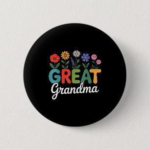 Cute wildflowers grandma floral mother's day great 6 cm round badge