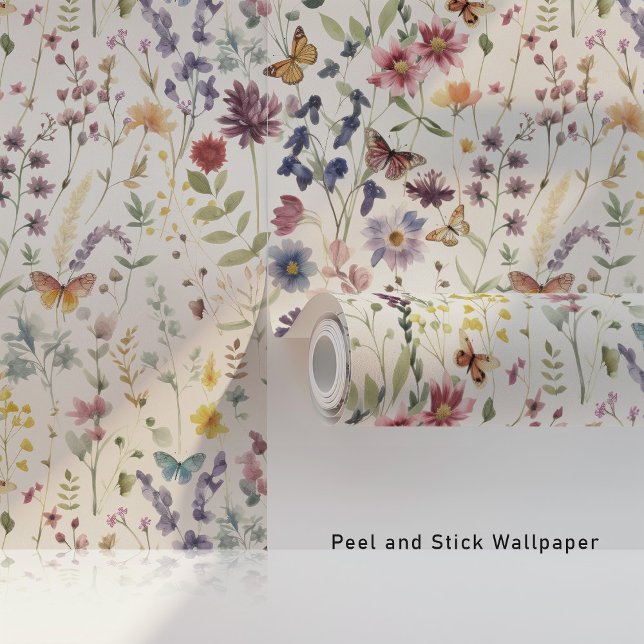 Cute Wildflowers Peel & Stick Wallpaper (Creator Uploaded)