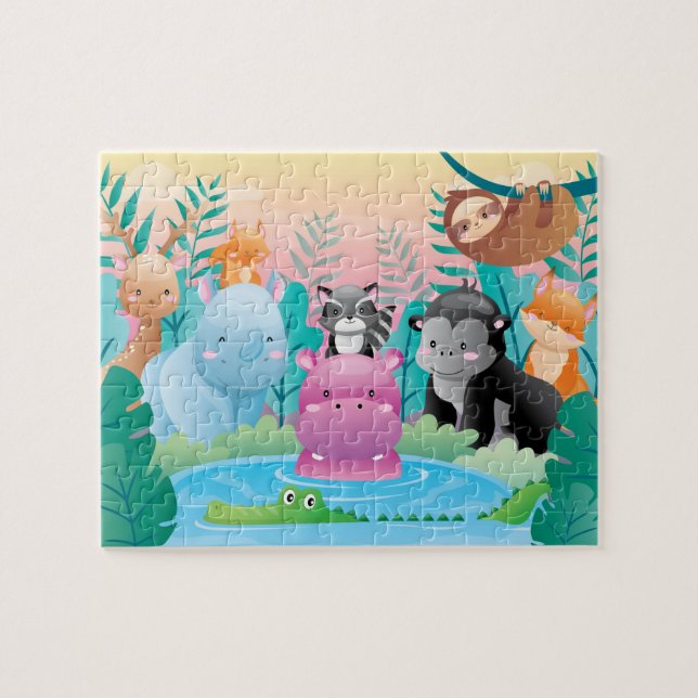 Cute Wildlife Animals Kids Puzzle (Horizontal)