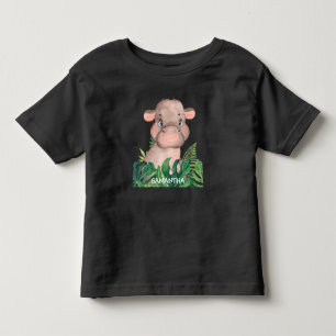 Cute Wildlife Hippo Baby Toddler T-Shirt