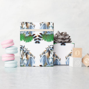 Cute Wildlife Lemur Animal Wrapping Paper