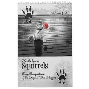 Cute Wildlife Squirrel Lovers 12 Month Calendar