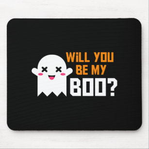 Cute Will You Be My Boo Ghost Halloween! Love Part Mouse Mat