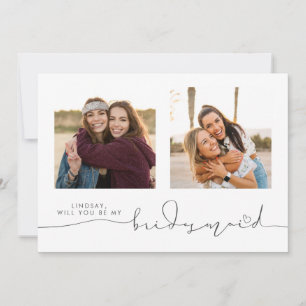 Cute Will You Be My Bridesmaid Two Photos