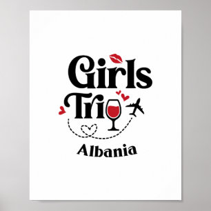 Cute Wine Girls Trip Alnia Travel Vacation Poster