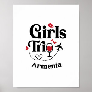 Cute Wine Girls Trip Armenia Travel Vacation Armen Poster