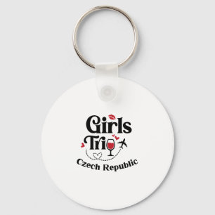 Cute Wine Girls Trip Czech Republic Travel Vacatio Key Ring