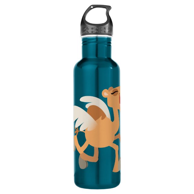 Cute Winged Cartoon Camel 710 Ml Water Bottle (Front)