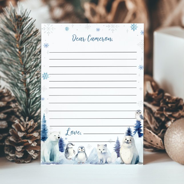 Cute Winter Animals Birthday Time Capsule Card (Creator Uploaded)