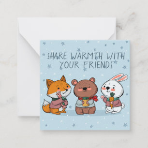 Cute Winter Animals Card