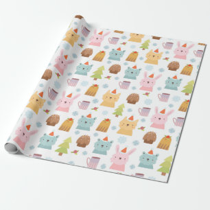 Cute Winter Animals Wrapping Paper