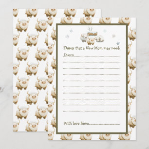 Cute Winter Arctic Cow Baby Shower Invitation