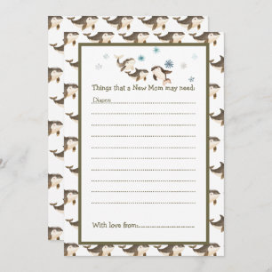 Cute Winter Arctic Whale Baby Shower Invitation