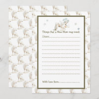 Cute Winter Arctic Wolf Baby Shower