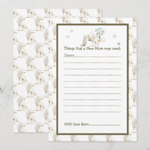 Cute Winter Arctic Wolf Baby Shower Invitation