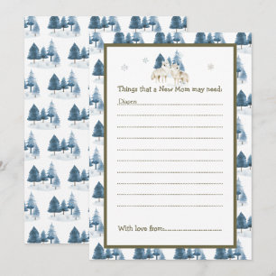 Cute Winter Arctic Wolf Baby Shower Invitation