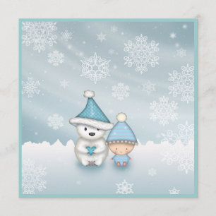 Cute Winter Baby Shower Invitations
