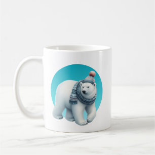 Cute Winter bear add monogram Coffee Mug