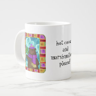 Cute Winter Beart!  Add your own text! Large Coffee Mug