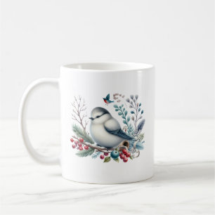 Cute Winter bird add monogram Coffee Mug