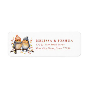 Cute Winter Bird Return Address Labels