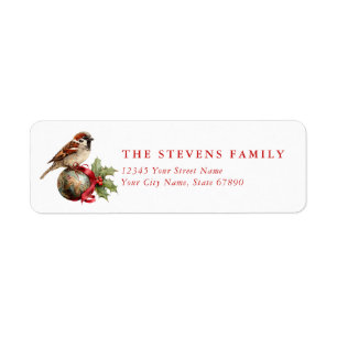 Cute Winter Bird Return Address Labels