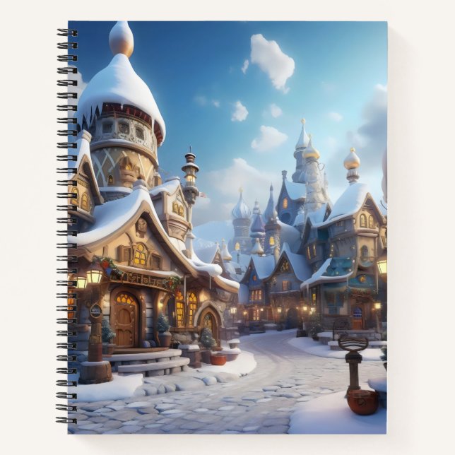 Cute Winter City Notebook (Front)