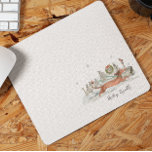 Cute Winter Dachshund Dog | Monogram Mouse Mat<br><div class="desc">Add a touch of charm to your workspace with this adorable Cute Winter Dachshund Dog Mouse Pad. Featuring a whimsical watercolor illustration of a playful dachshund dashing through a snowy wonderland, this design brings warmth and holiday cheer to any desk. The soft colour palette and delicate winter accents, like snowflakes...</div>