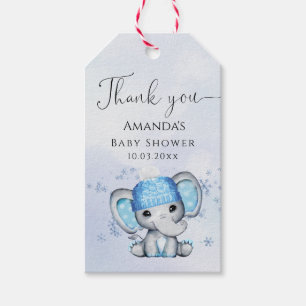 Cute Winter Elephant Baby Shower Thank You Gift Ta Gift Tags