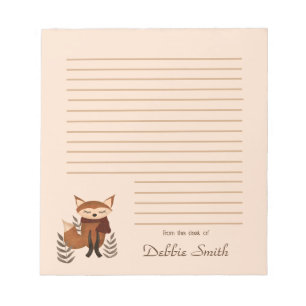 Cute Winter Fox Notepad