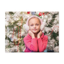 Cute Winter Girl Christmas Thank You Card