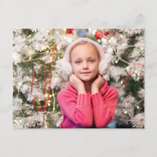 Cute Winter Girl Christmas Thank You Card