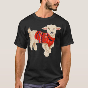 Cute Winter Goat in a Sweater